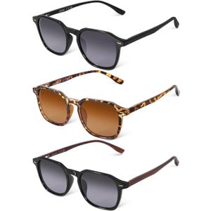 LADEESSE Reading Sunglasses for Women, Stylish Reading Glasses, Lightweight Square Readers for Men & Women