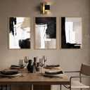 Abstract Black White Brown Framed Canvas Wall Art Set-24"x36"x3
Neutral Geometric Wall Decor,Modern Brush Stroke Wall Painting,Minimalist Artwork for Living Room,Bedroom,Dining Room,Office