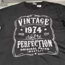 Vintage Made In 1974 T-Shirt 44th Birthday Gift T-Shirt, Size L