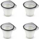 Amazon Basics Washable Replacement Filters for 2-in-1 Corded Stick Vacuum Cleaner ONLY (not for Other Models), 4-Pack, White