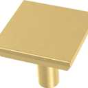Franklin Brass Simple Square (10-Pack) Cabinet Knobs | Modern Gold Handles for Dresser Furniture Drawers/Kitchen/Door/Bathroom | 1-1/8" P40847K-117-C