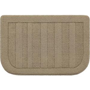 BEQHAUSE 24x36 Inch Kitchen Rug Mat Durable Kitchen Rugs Non-Slip Washable Absorbent Kitchen Mats for Floor Dirt-Resistant Semicircular Kitchen Mat (Beige)