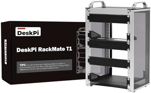 GeeekPi 8U Server Cabinet, 10 inch Server Rack for Network, Servers, Audio, and Video Equipment, DeskPi RackMate T1 Rackmount, 7.87 inch Depth