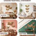 Chicvillage Set of 3 Handwoven Wall Baskets, Large Hanging Wall Basket Decor for Living Room, Bedroom, Kitchen, & Bathroom, Wicker Seagrass Wall Art Designed for Boho Farmhouse Rustic Styles