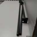 Single Curtain Rods for Windows 72 to 144 Inch(6-12ft),1 Inch Diameter Adjustable Heavy Duty Drapery Rods,with Modern Square Aluminum Alloy Finials,Matte Black