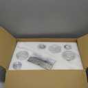 SADENICEL Brushed Nickel Vanity Lights, 3-Light Bathroom Light Fixtures, Crystal LED Bathroom Lights Dimmable White/Neutral/Warm Light with Clear Glass Shade for Bathroom Bedroom Hallway Lighting