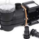1/2HP Above Ground Pool Pump, 3120GPH 115V Pool Filter Pump Replacement for Sand Filter Systems, High-Flow Swimming Pool Circulation Pump with 1.25/1.5 in Hose Adapters, 41ft Max Head