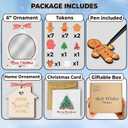 6" Shaking Christmas Ornament 2025 for Family of 2,3,4,5,6,7,8,9,10,11,12,13,14,15,16, DIY Gingerbread Keepsake with Dog Cat, New Home Ornament, Gifts for Xmas Tree Hanging Decor HO49-6W