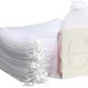 Uigidori 100 Pcs Premium Organza Bags, 8 x 12 Inches Sheer Organza Gift Pouches with Drawstring, Large Mesh Favor Bags for Wedding Favors, Party, Jewelry, Christmas, Makeup Wrapping Supplies (White)