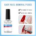 3 x Glue Nail Remover Kit-10ml-0.33FL.OZ Nail Glue Remover (2pcs) with Gel Nail Polish Remover, Steels Nail Pusher and Nail File-Easy Removal Debonder for Glue on Nail