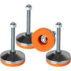 Heavy Duty Leveling feet, Leg Leveler 3.14" Dia Base, Adjustable Leveling feet M12 Thread, 1300 Lb Capacity, Capacity for Workbench, Machine, Cabinet, (D80xM12x100,4 Pack)