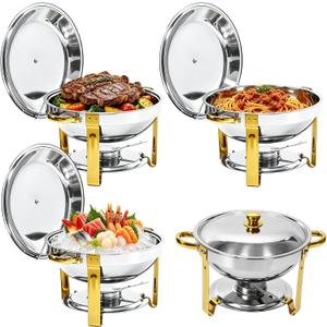 4-Pack 6QT Chafing Dishes for Buffet YJR001