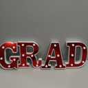 Demissle 4 Graduation Party Decorations 2026 Grad LED Marquee Letters Graduation Table Light Up Sign for Kindergarten Preschool High School College Class of 2026 Grad Party Supplies(Red)