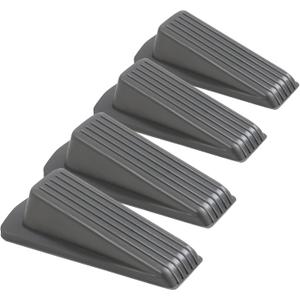 4 Pack Door Stoppers for Bottom of Door, Gray 4.8x2.2x1.3in Door Stops, Rubber Door Stopper Wedge, Sturdy Stackable Door Stops for Floor