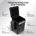 Dog Poop Trash Can Outside, 6L Metal Outdoor Dog Waste Bin with Lid & Soft Close Pedal, Pet Waste Container with Charcoal Filter, Removable Inner Bucket, Bag Holder, Stickers & Custom Name Plate