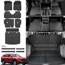 Floor Mats Cargo Mat Set for Honda CRV 2026 2025 2024 2023 Car Mat Accessories(Include Hybrid), All Weather TPE Cargo Liner Door Sill Protectors for CR-V LX EX Sport Hybrid(Full Set Mats)