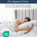 LANE LINEN 100% Egyptian Cotton Extra Long Twin Sheets, Soft & Comfy No Pill Fade Resistant Twin XL Sheet Sets Perfect for Hospital Beds and Dorm Room, 15" Deep Pocket - White
