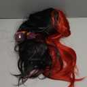 Kaneles Half Red Half Black Wig with Bangs Long Straight Synthetic Heat Resistant Wig for Women Hair Natural Halloween Cosplay Wigs (Half Black Half Red) : Clothing, Shoes & Jewelry