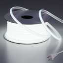 AC 110V COB LED Strip Lights Outdoor Waterproof 65.6ft, 6000K Cool White Super Bright 200W CRI 90+ LED Rope Light, IP65 Flexible Cuttable, for Bedroom Garden Commercial House