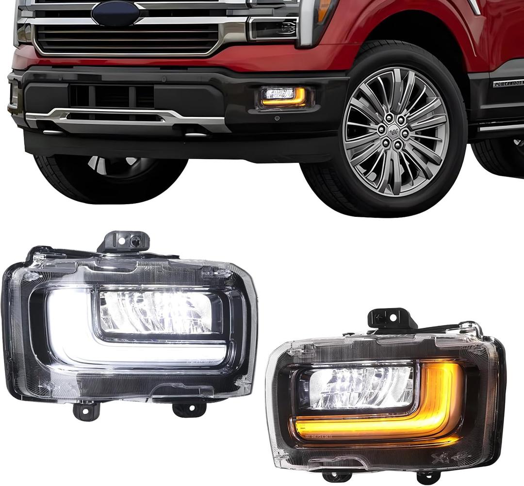 LED Fog Light with DRL for Ford F-150 2024-2025 Left Driver Side
Plug & Play for Lariat / King Ranch / Platinum, Adapter Required for XLT / STX / Tremor, Replace #RL3Z15201A, OEM-Style