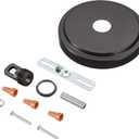 Aspen Creative 21507-11, Transitional Chandelier & Light Fixture Canopy Kit w/Collar Loop, Oil Rubbed Bronze, 5-1/8" Diameter, 1" Center Hole