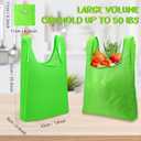 Eccliy 24 Pieces Reusable Grocery Bags Polyester Shopping Bags for Groceries Multi Colors Reusable Foldable Shopping Tote(Solid Style)