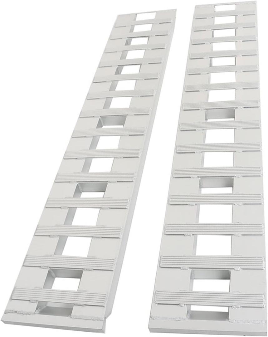 WFLNHB 84 inch X 15 inch Aluminum 6000 LBS Truck Car Auto Trailer Ramps Hook end 1Pair 2 Ramps WFLNHB 84 inch X 15 inch Aluminum 6000 LBS Truck Car Auto Trailer Ramps Hook end 1Pair 2 Ramps