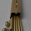 Curtain Rods No Drilling for Windows 66 to 120-128 Inch,Renter Friendly Drapey Pole with 5PCS No Drill Curtain Rod Bracket,Outdoor Long Cortineros Para Ventanas with Adhesive Curtain Rod Holder Gold