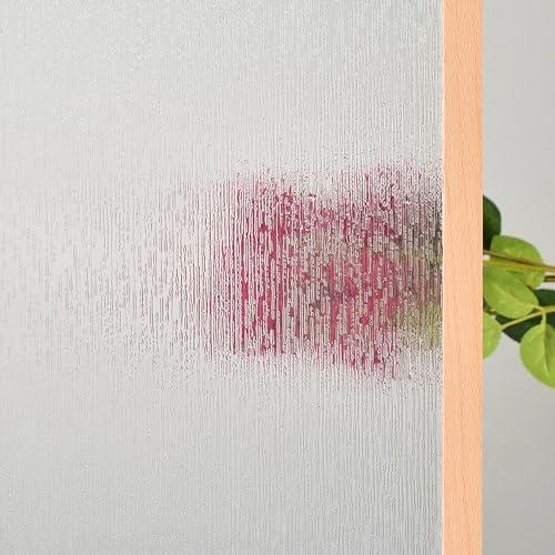 FEOMOS Rain Glass Window Film UV Blocking Removable Window Sticker Static Cling Film Vinyl Decorative Glass Film for Windows Doors Privacy Non Adhesive 23.6 x 118 inches…