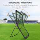 Volleyball Rebounder Net Lacrosse Rebounder Bounce Back Equipment with 5 Adjustable Rebound Angles Ground Stakes Neon Strap for Lacrosse Training and Volley Ball Practice