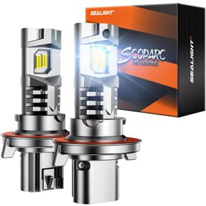 SEALIGHT Brightest H13 9008 LED Bulbs 60000LM 130W 2024, Non-polarity, 6500K Wireless Quick Installation H13 Fog Light 10 Years Lifespan Powersports Accessory Lights, Pack of 2