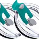 20 oz Tumbler Lids, 2 Pack Spillproof Splash Resistant Lid for Yeti,Beast,Juro,Ozark Trail,Atlin,Coffee Mug and More Cooler Cup,Covers for 20 Ounce Tumbler (Green, 20 OZ)