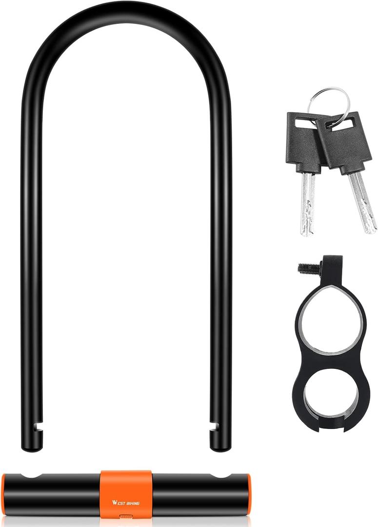 LuTuo Bike U Lock with 2 Keys Heavy Duty Anti Theft Bike Locks, 13.7mm Carbon Steel High Security U Lock for Bicycle with Mount Bracket, Extra Long Bicycle Lock for Scooter Mountain Road Bike LuTuo Bike U Lock with 2 Keys Heavy Duty Anti Theft Bike Locks, 13.7mm Carbon Steel High Security U Lock for Bicycle with Mount Bracket, Extra Long Bicycle Lock for Scooter Mountain Road Bike