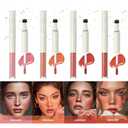 4 x Liquid Face Blush Freckle Pen, Natural Dewy Cream Blush with Light Brown Faux Freckle Stamp Pen 2 in 1 Makeup Natural Sunkissed Dewy Cheeks, Waterproof Fake Freck Tint Marker (02)