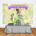 Princess Tiana Backdrop for Birthday Party Supplies Photo Backgrounds Princess and The Frog Birthday Theme Baby Shower Banner 59x38in