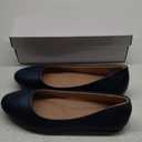 Hash Bubbie Women's Flats Shoes Ballet Flats Dress Shoes Comfortable PU Leather Slip on Shoes for Women (5, Navy)