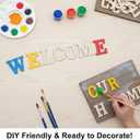Wooden Letters for Crafts, 2 Inch Unfinished Capital Wooden Alphabet Letters&Numbers Wood Letters for DIY Painting Arts Home Decorations Spelling Learning(168Pcs)