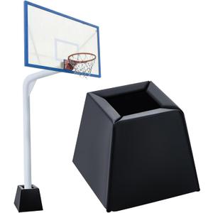 Square Basketball Pole Pads for 5"x5" Base 2" Thick Pole Padding Wrap Heavy Duty Outdoor Waterproof UV-Resistant Basement Basketball Square Base Pads for Player Protection