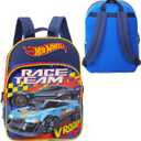 Hot Wheels Backpack -  16" Race Car Backpack | Hot Wheels Bag for Boys, Kids