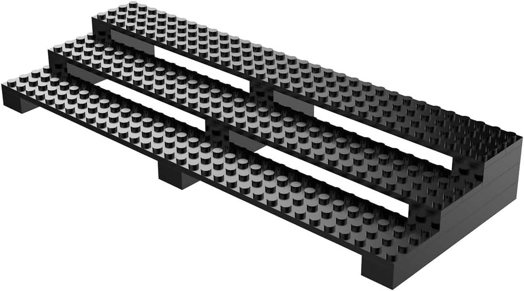 Brick Minifigure Display Stand  3-Tier Display Case for LEGO Minifigures  Holds 35 Figures  Black Organizer Shelf for Collectors | Great Gift for Minifigure Lovers