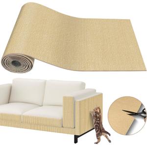Cat Scratch Mat Furniture Protector 23.6"x11.8",Adhesive Cat Scratch Carpet Mat,Couch Protector from Cat Claws,Climbing Wall Scratcher for Indoor Cats,Trimmable Replacement for Cat Scratchers