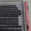 Pawotence Lash Extension Kit DIY 280pcs Individual Lash Clusters Kit 30D Natural 8-15mm Cluster Eyelash Extensions Kit with Lash Bond and Seal, Lash Tweezers for Self Use (30D, 0.07D, 8-15mm, Kit)