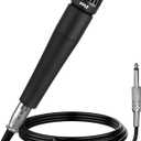PylePro Dynamic Handheld Microphone, Professional Moving Coil Mic with Built-in Pop Filter, Wide Frequency Response, High Signal Output, Rugged Design, Low Noise Circuitry, 15' ft. XLR Cable Included