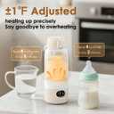 SORUTO Portable Milk Warmer for Travel, 45W Fast Charging Bottle Warmer with 17oz Large Capacity, Fast Heating Breast Milk Warmer, Long Battery Life, Precise Temp Control