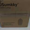 24.5" Handcrafted Ceramic Table Lamp - Single Farmhouse Vintage Rustic Bedside Lighting for Living Room, Bedroom, Entryway | Nightstand & End Table Decor with Linen Shade (Bulb Not Included) (Purple-Grey)