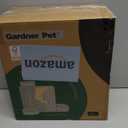 Gardner Pet Automatic Gravity Cat Food Feeder and Water Dispenser Stainless Steel Two-in-One Set Large Capacity Dispenser for Pets Dogs, Puppies, Kittens-(0.8 Gallons x 2) (Black Grey)