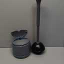 MR.SIGA Toilet Plunger with Holder, Heavy Duty Plunger with Sturdy Handle for Toilet Cleaning, Gray
