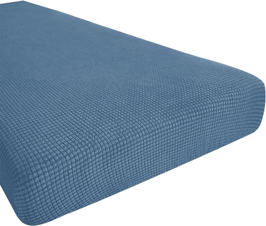 Hokway Couch Cushion Covers Stretch Cushion Covers Sofa Seat Cushion Slipcover Cushion Protector(DenimBlue, Medium)