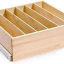 Pull Out Cabinet Organizer with Divider, 24''W21''D7''H Soft Close Wood Drawer for Kitchen Pantry, Finished, Heavy-Duty, Bottom Assembly (Wood Drawer Part Width is 23'')