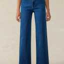 Astylish Women Wide Leg Jeans High Waisted Double Buttoned Stretchy Straight Leg Jeans Loose Trendy 2025 Denim Pants (Blue)
